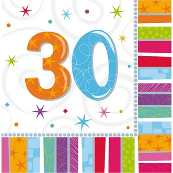 Papírový ubrousek Barevné ubrousky - 30