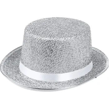 Party dekorace Stříbrný klobouk na párty