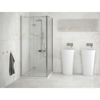 BESCO Pevná stěna EXO-CH Barva rámu - Chrom/Leštěný hliník (ALU), Rozměr A - 90, Rozměr C - 190, Směr zavírání - Univerzální Levé / Pravé, Výplň - Čiré bezpečnostní sklo - 6 mm BCEXOCH90CC