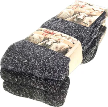 TifanTEX Looken 3 páry 39-42, 43-46 Šedá, Modrá, Černá