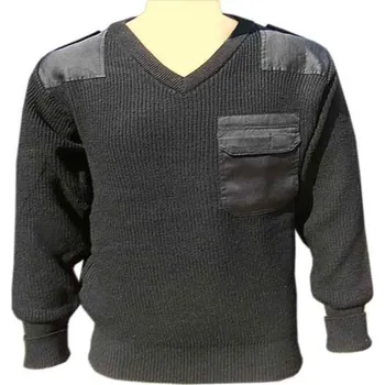 Pánský svetr Svetr GOLD CHAMPION černý V (pánský pulovr s výstřihem tvaru V)