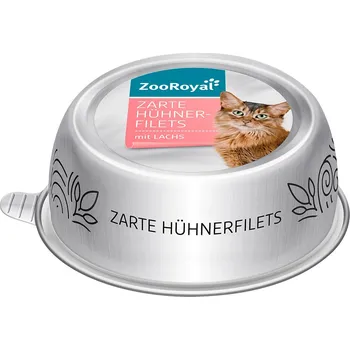 Krmivo pro kočku ZooRoyal Jemné kuřecí filety s lososem 12 × 85 g