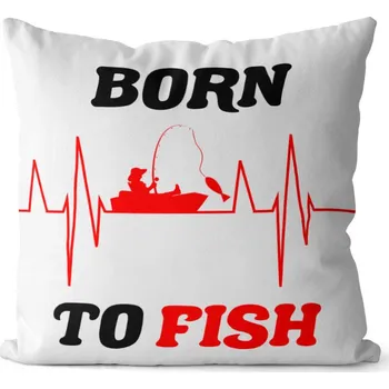Dekorativní polštářek FDCZ Polštář Born To Fish