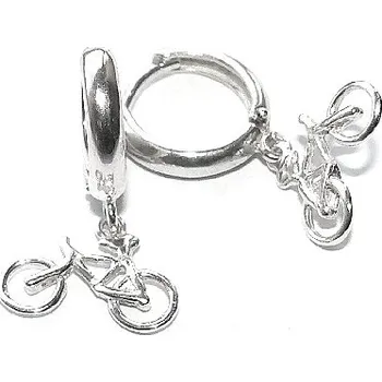 Náušnice Stříbrné náušnice kruhy , kolo - VE170/DN18 (Stříbrné cyklo náušnice kruhy a kola)