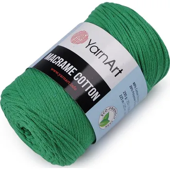 Příze Pletací příze Macrame Cotton 250 g, barva 55 (759) zelená pastelová