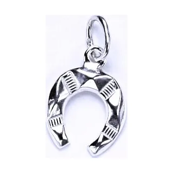 Přívěsek Stříbrný přívěsek podkova - P24 (Stříbrný přívěsek podkova zdobná)