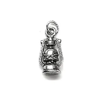 Přívěsek Stříbrný přívěsek 3D lampa , lucerna - DN91 (Stříbrný přívěsek petrolejová lampa)