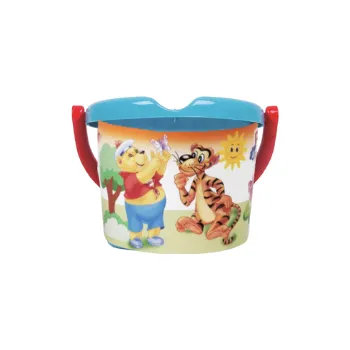 Hračka na písek Androni Kyblík medvídek a tygřík - průměr 13 cm - modrá