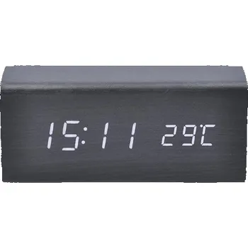 Hodiny DŘEVĚNÉ HODINY S BUDÍKEM A TEPLOMĚREM