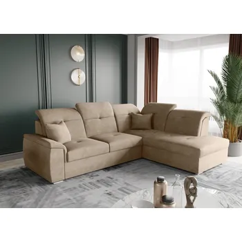 Sedací souprava Rozkládací sedací souprava do L - Bono - světle hnědá Varianta: Pravá