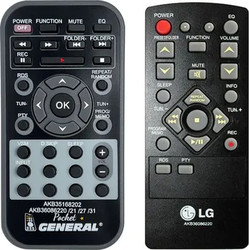 Dálkový ovladač LG AKB36086220 - dálkový ovladač duplikát