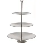 Podnos 3 patra na dorty a cukroví nerez 36,5/25/20,5/16 cm