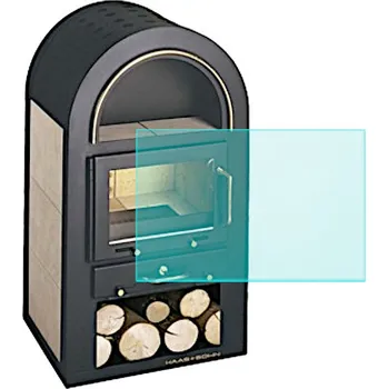 Krbová kamna Žáruvzdorné sklo na Gama 280 x 340 mm, Haas und Sohn