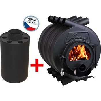 Krbová kamna Kamna Kanuk 1 (10 kW) + Výměník 120 mm 500 mm + nářadí Kanuk zdarma!