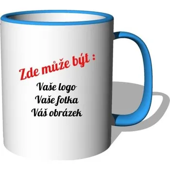 Pelisport Hrnek lem modrý vlastní motiv