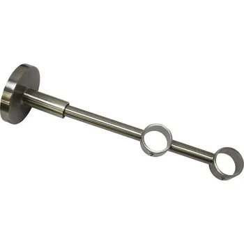 Nástěnný držák pro garnýž Chicago, 2 tyče, vzhled nerezová ocel Ø 20 mm