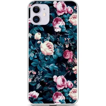 Pouzdro na mobilní telefon Kryt iPhone 11 silikon Růžičky (obal neboli pouzdro na iPhone 11)