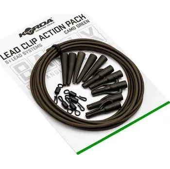 Korda Basix Lead Clip Action Pack Camo Green