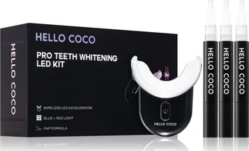 Přípravek na bělení chrupu hello coco Pro Teeth Whitening LED Kit sada na bělení zubů