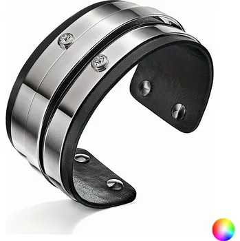 Náramek Folli Follie Dámský náramek Folli Folly 3B16T005 Kůže (20 cm) Barva: Stříbrná