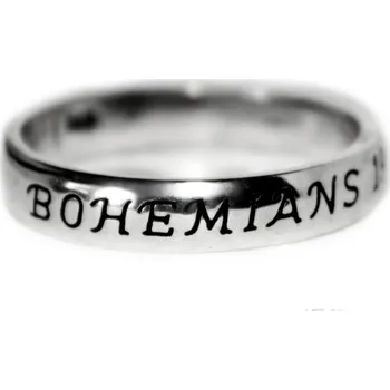 Prsten Stříbrný prsten fotbal Bohemians - DN17 (Stříbrný prsten pro fanoušky sportu)