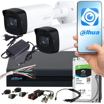 Sledovací sada Dahua XVR 1TB 2x FullHD IR80m rohová kamera