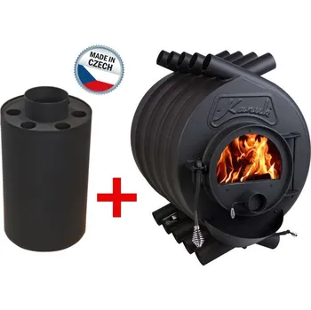 Krbová kamna Kamna Kanuk 2 (17 kW) + Výměník 150 mm 500 mm + nářadí Kanuk zdarma!