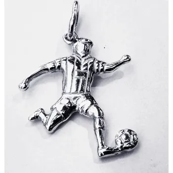Přívěsek Stříbrný přívěsek fotbalista s míčem - DN16 (Stříbrný přívěsek fotbalista s míčem)