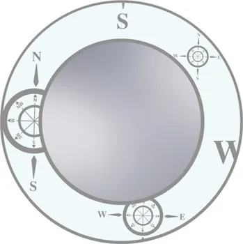 Zrcadlo Dubiel Vitrum Zrcadlo N 7 pr.60 cm, bílé, leštěné hrany