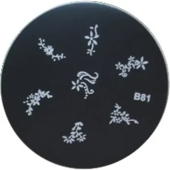 Razítkovací destička na nehty – ORNAMENTY B81 (Kovová destička na razítkování nehtů)