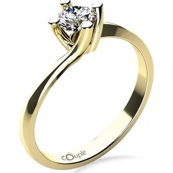 Šperk Couple, Zásnubní prsten Sivan, žluté zlato s velkým zirkonem, vel. 55, prům. 17.5 mm, 585-68-1-4072.0Z00.0.55.001