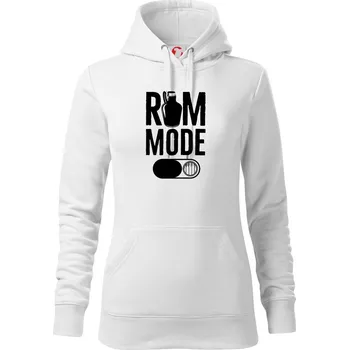 Dámská mikina Rum mode - Mikina dámská Cape s kapucí - XS ( Bílá )