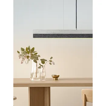 Lineární svítidlo Gant C1 4000K, d. 122cm, spálené dřevo Barva el. vedení: Černá, Povrch - materiál: Světlý beton, Délka kabelu: 3 m