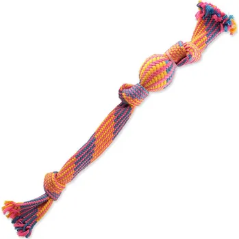 Pro psa Dog Fantasy Přetahovadlo s míčkem vzor 2, 3 knoty 50cm