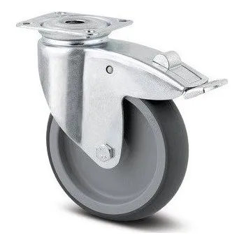 Pojezdové kolečko Kolečko přístrojové otočné 100mm plotýnka, brzda