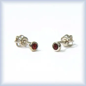 Náušnice bílé zlato 3 mm