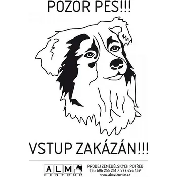 Značení Plastová cedulka ALM - POZOR PES