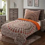 Apex Mikroplyšové povlečení Premium MANDALA cihlová