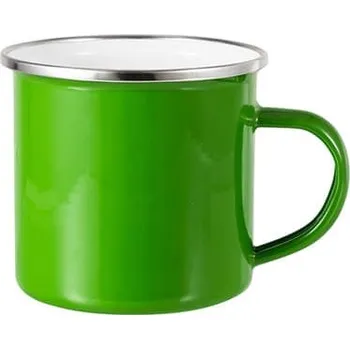 Placatka U vlčice.cz Barevný hrnek PLECHÁČEK 300 ml s nerez lemem Barva: Zelená