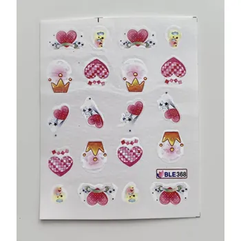 Vodolepky na zdobení nehtů - Princess and Hearts BLE368