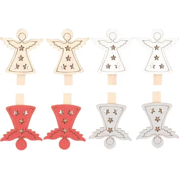 Anděl Přerov Anděl dřevěný na kolíčku 4,5 cm 8 ks