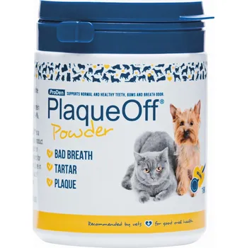 Péče o psí chrup ProDen PlaqueOff Powder pro psy a kočky zubní kámen 180 g