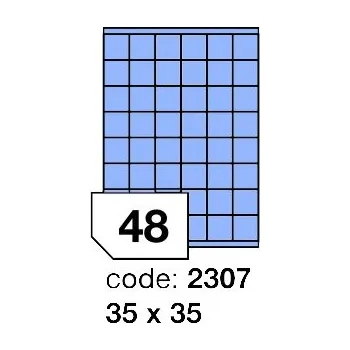 Kancelářské potřeby Samolepící etikety Rayfilm Office 35x35 mm 100 archů, matně modrá, R0123.2307