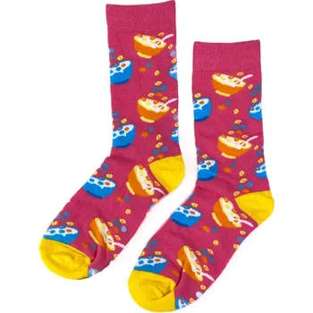 Dívčí oblečení Dámské ponožky v růžové barvě s potiskem, Velikost 24-26