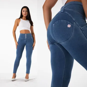 Dámské legíny Recenze Royal Wolf Melody Push-Up Leg-Jeans VP Light Blue XL