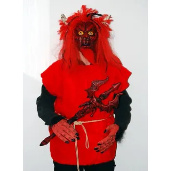 Karnevalový kostým Kožich na čerta červený