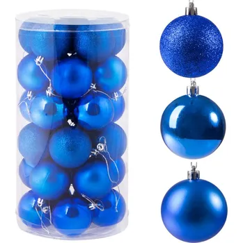 Vánoční ozdoba Springos CA0009 6 cm modré 30 ks