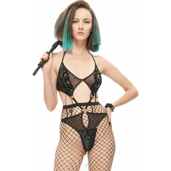 Dámské tričko tričko gothic and punk dámské - Chest slit sexy one-piece sling - DEVIL FASHION - SX008