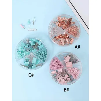 Set kancelářských sponek Barva: růžová