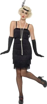 Karnevalový kostým Smiffys Charleston dámské krátké šaty s třásněmi černé